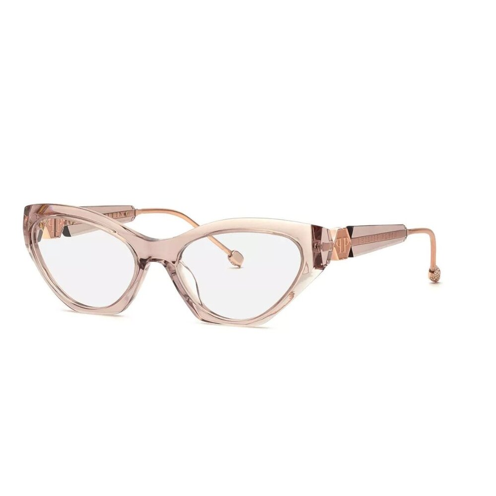NEW PHILIPP PLEIN EYEGLASSES, TRANSPARENT BEIGE WOMEN EYEWEAR VPP069S 07T1